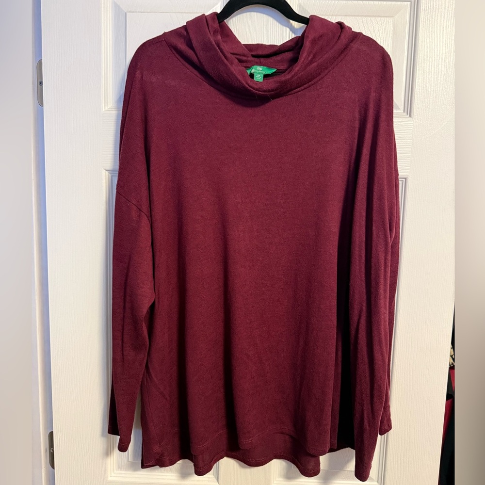 Women's Burgundy Cowl neck  Sweater